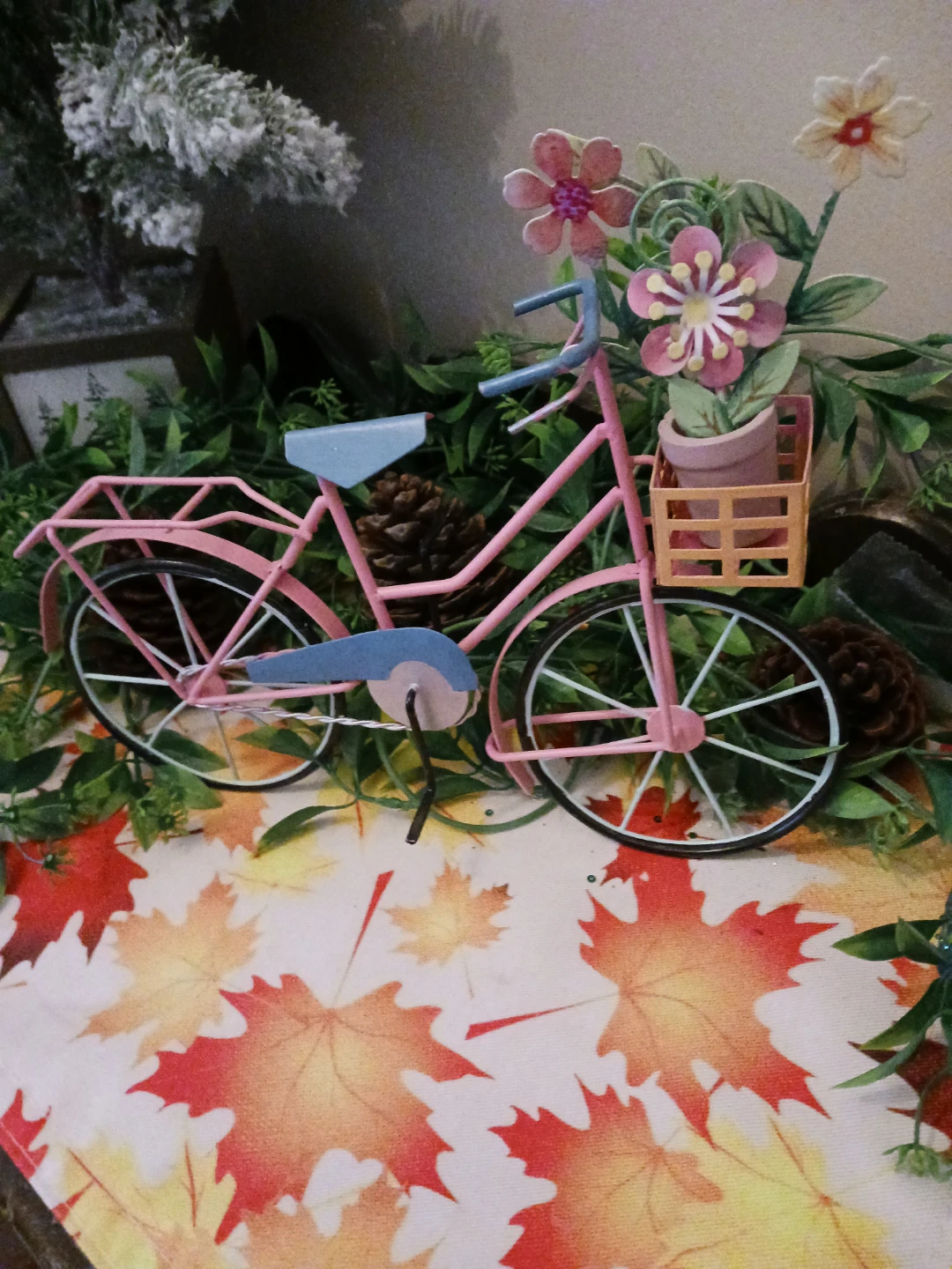 Pink Decorative Bicycle with Flowers - photo 4