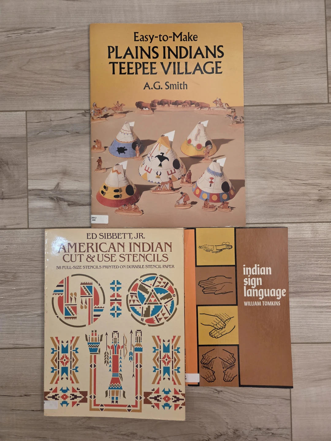 American Indian Stencils, Teepee Village,  & Sign Laungage Book