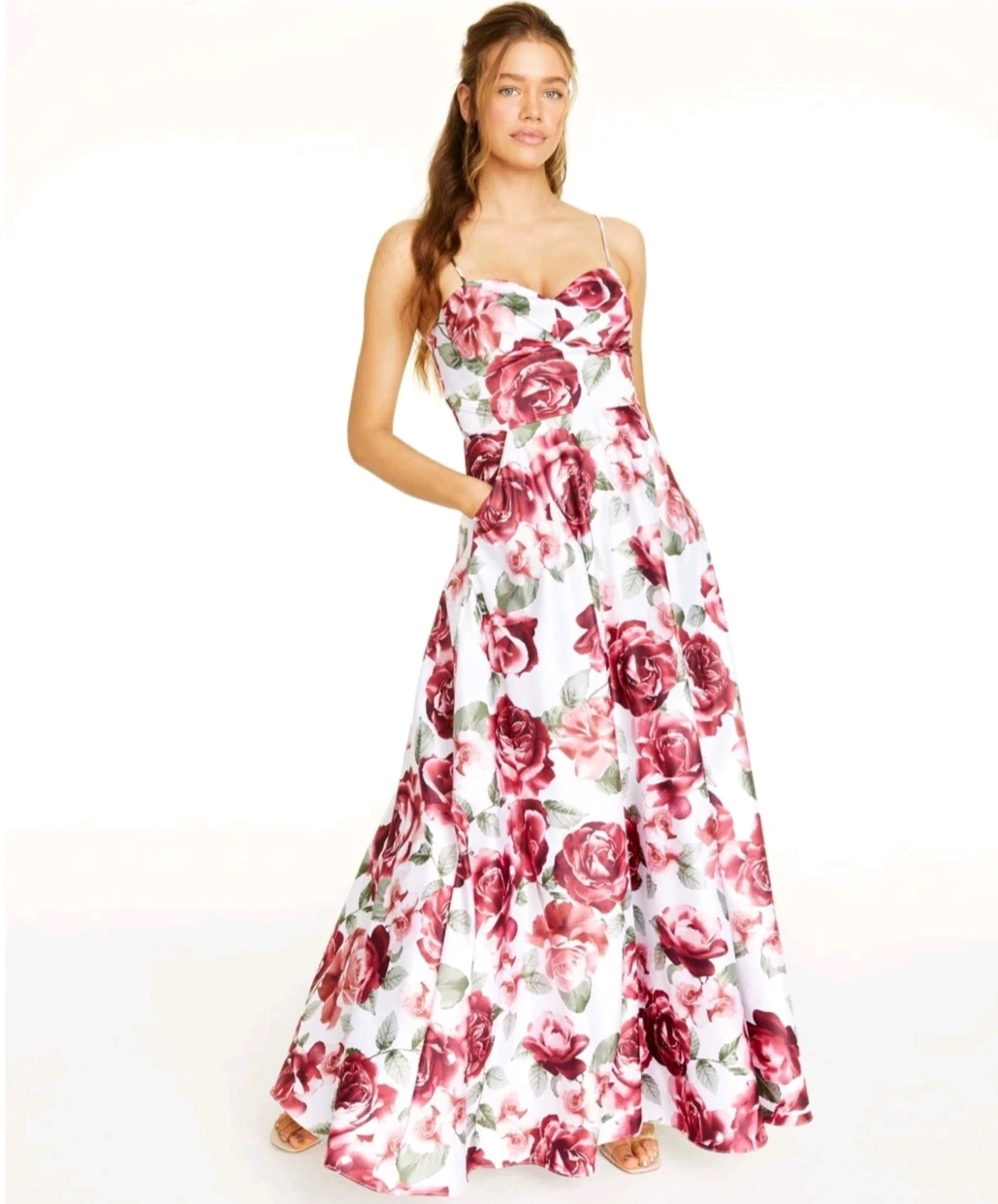 New City Studios Junior's Graduation, Prom Floral Dress Sz 13