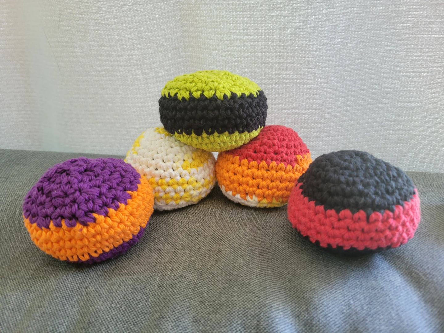 Custom Crochet hacky sacks