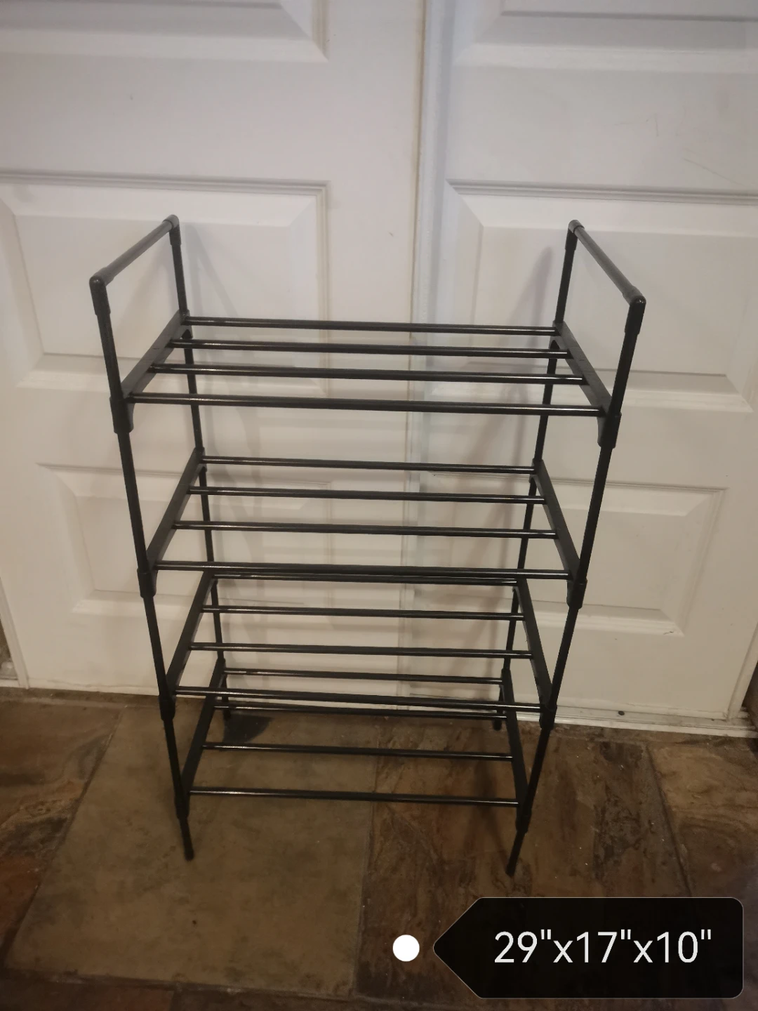 brand new,Black 4-Tier Shoe Rack 29"x17"x10"