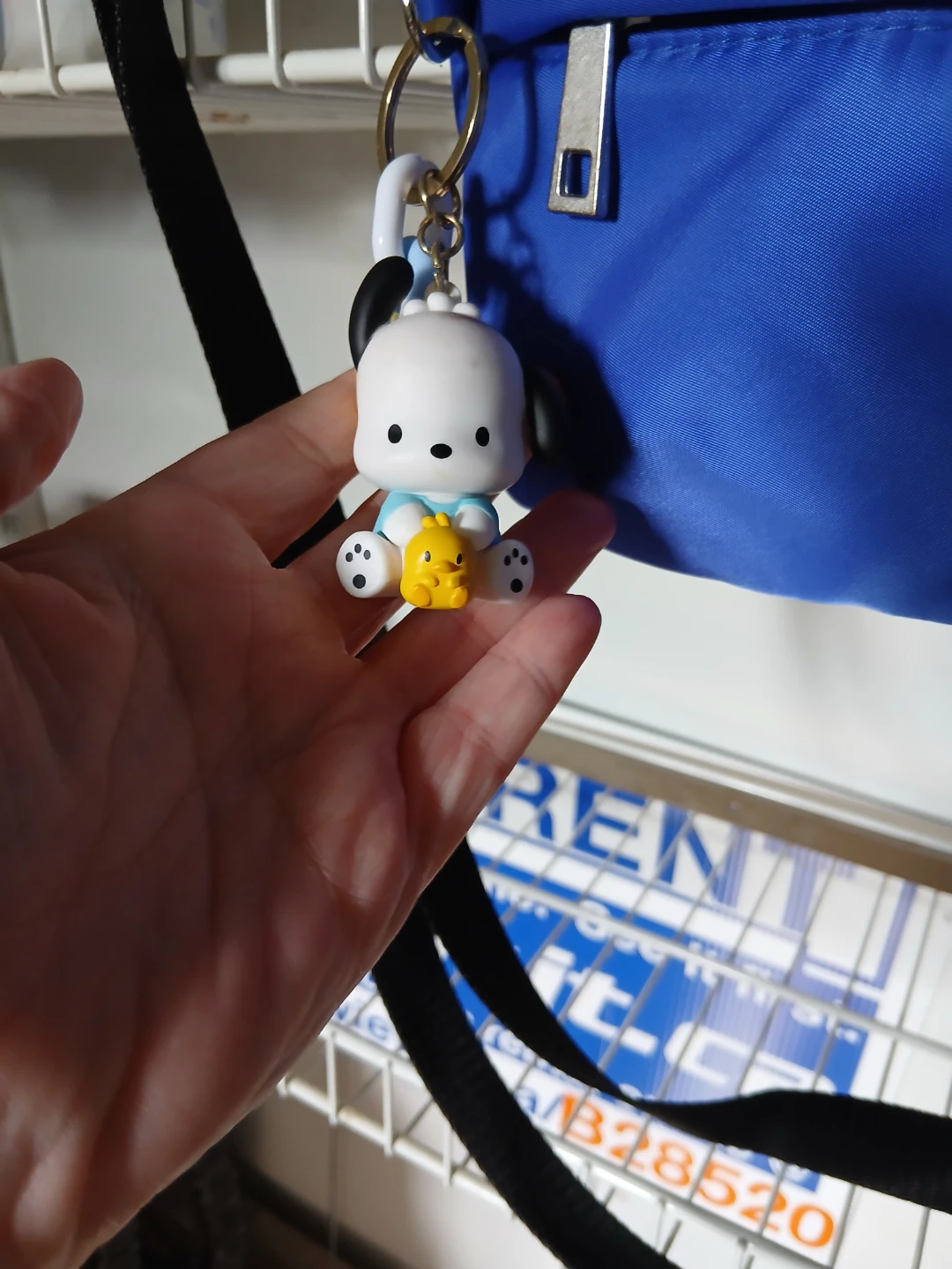 Blue Crossbody Bag with Charm - photo 4