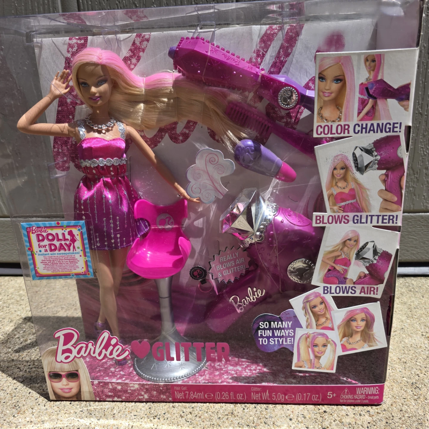 Mattel Barbie Loves Glitter Doll with Hair Tools 2009