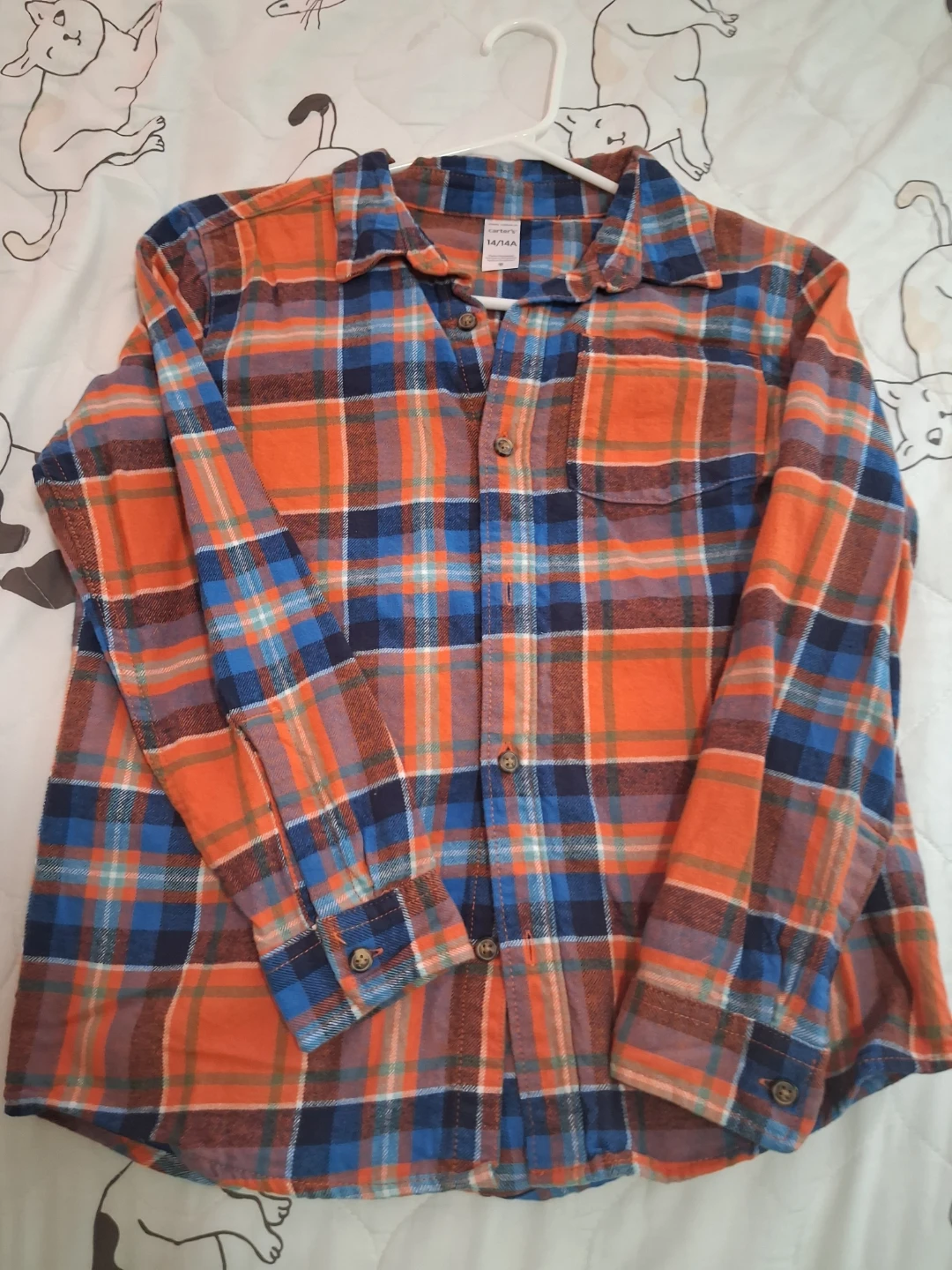 Carter's Plaid Flannel Shirt Size 14/14A