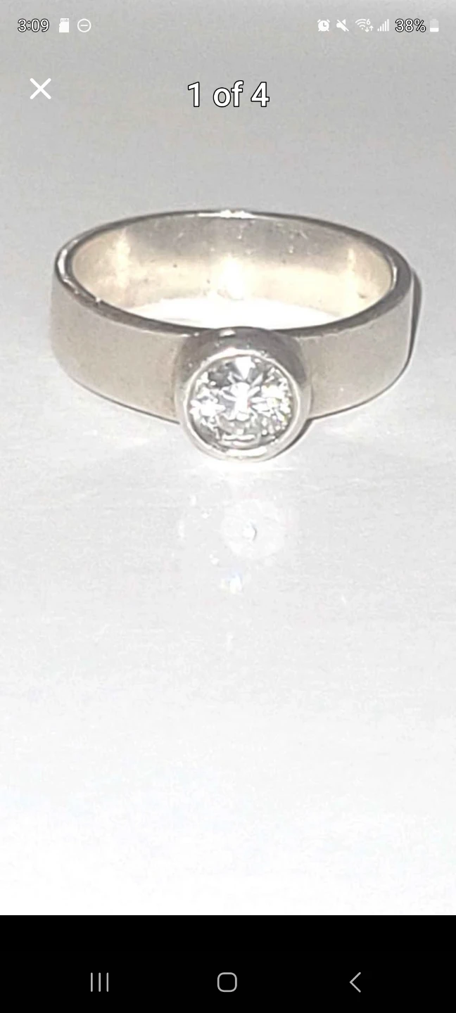 Sterling Silver Ring with Stone