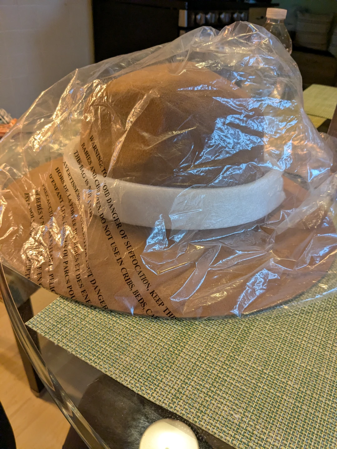 Eugenia Kim Saks Fifth Avenue Tan Vicuna Wide Brim Fedora Hat
