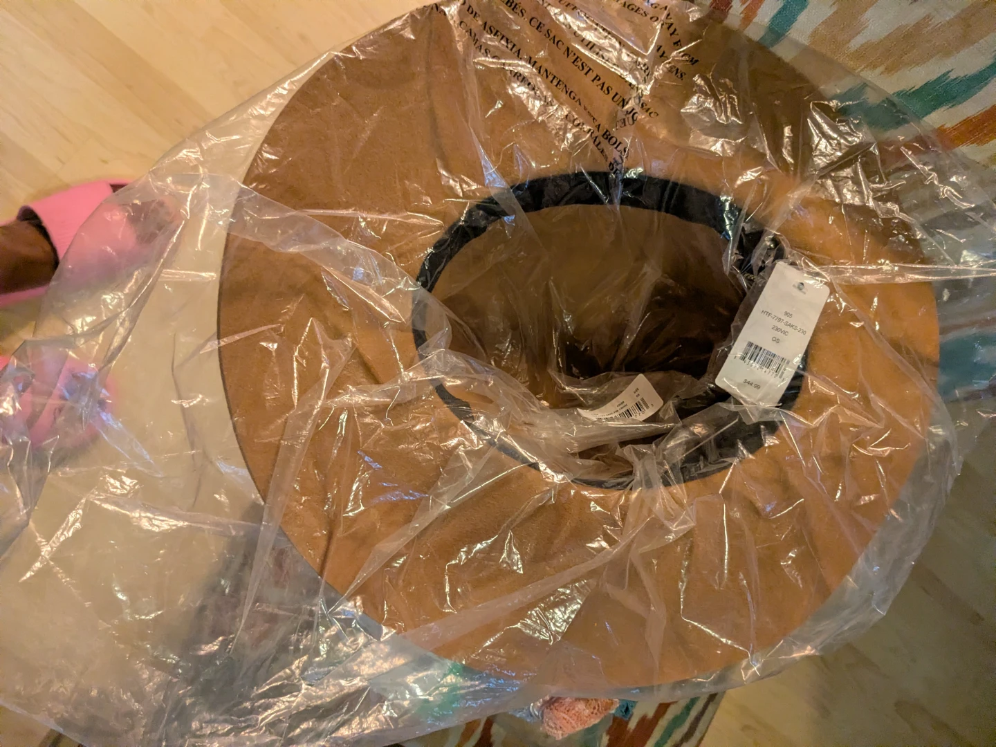 Eugenia Kim Saks Fifth Avenue Tan Vicuna Wide Brim Fedora Hat - photo 2
