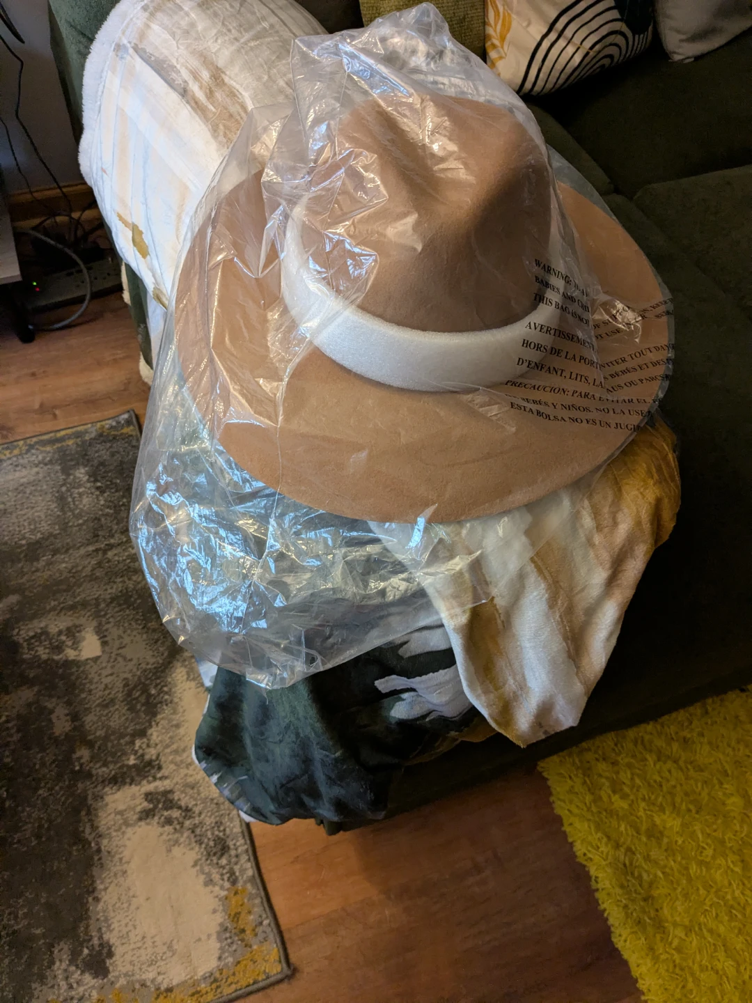 Eugenia Kim Saks Fifth Avenue Tan Vicuna Wide Brim Fedora Hat - photo 3