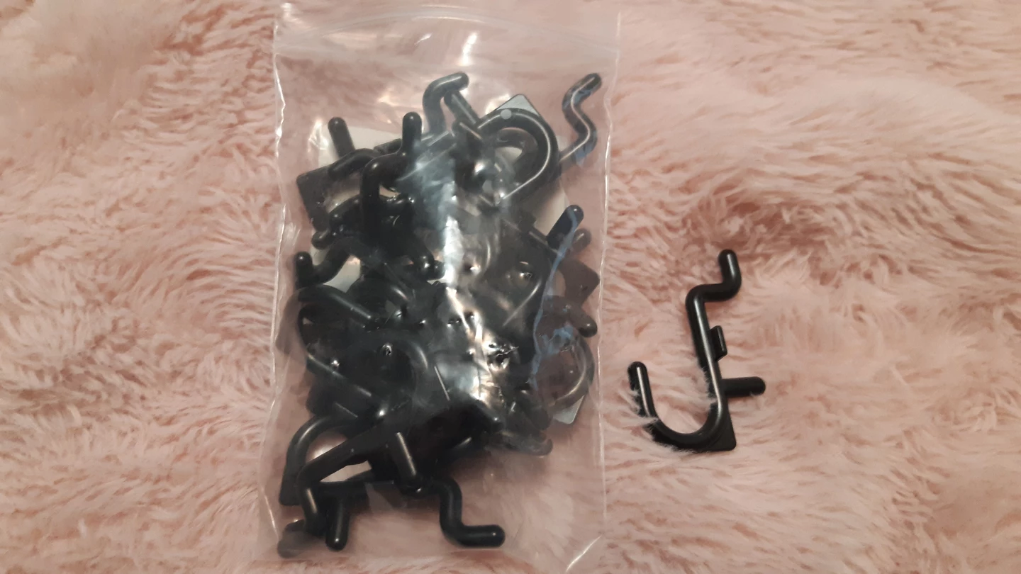 Black pegboard hooks