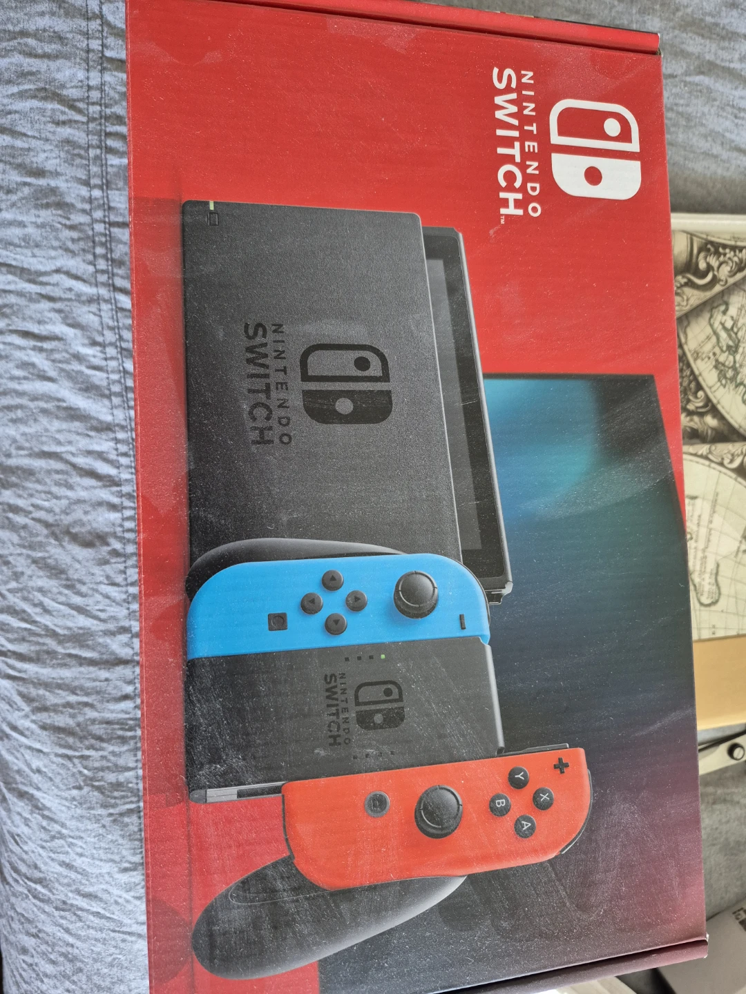 Nintendo Switch Console with Blue and Red Joy-Cons