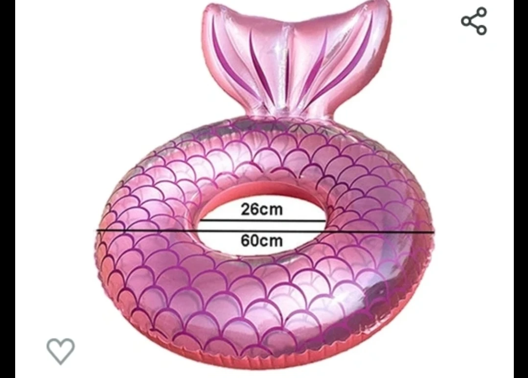 Mermaid Tail Inflatable Swimming Ring - photo 3
