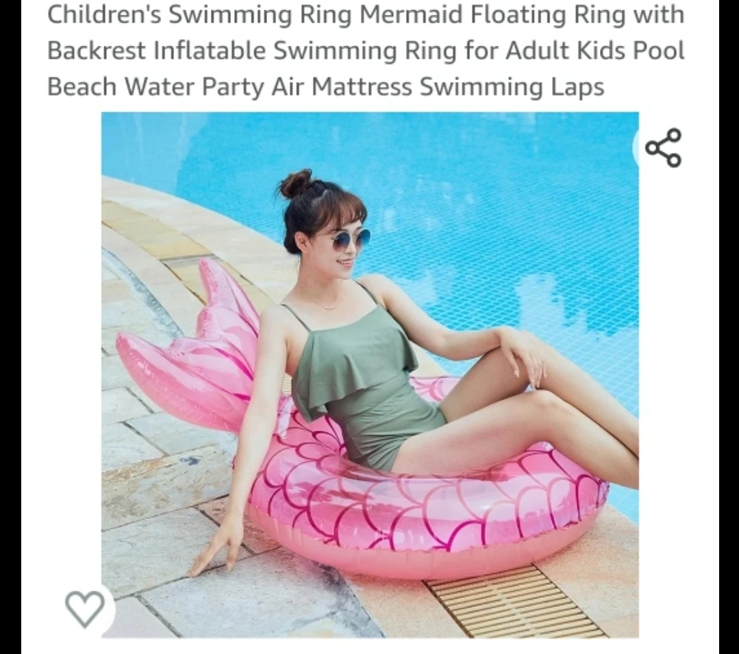 Mermaid Tail Inflatable Swimming Ring - photo 4