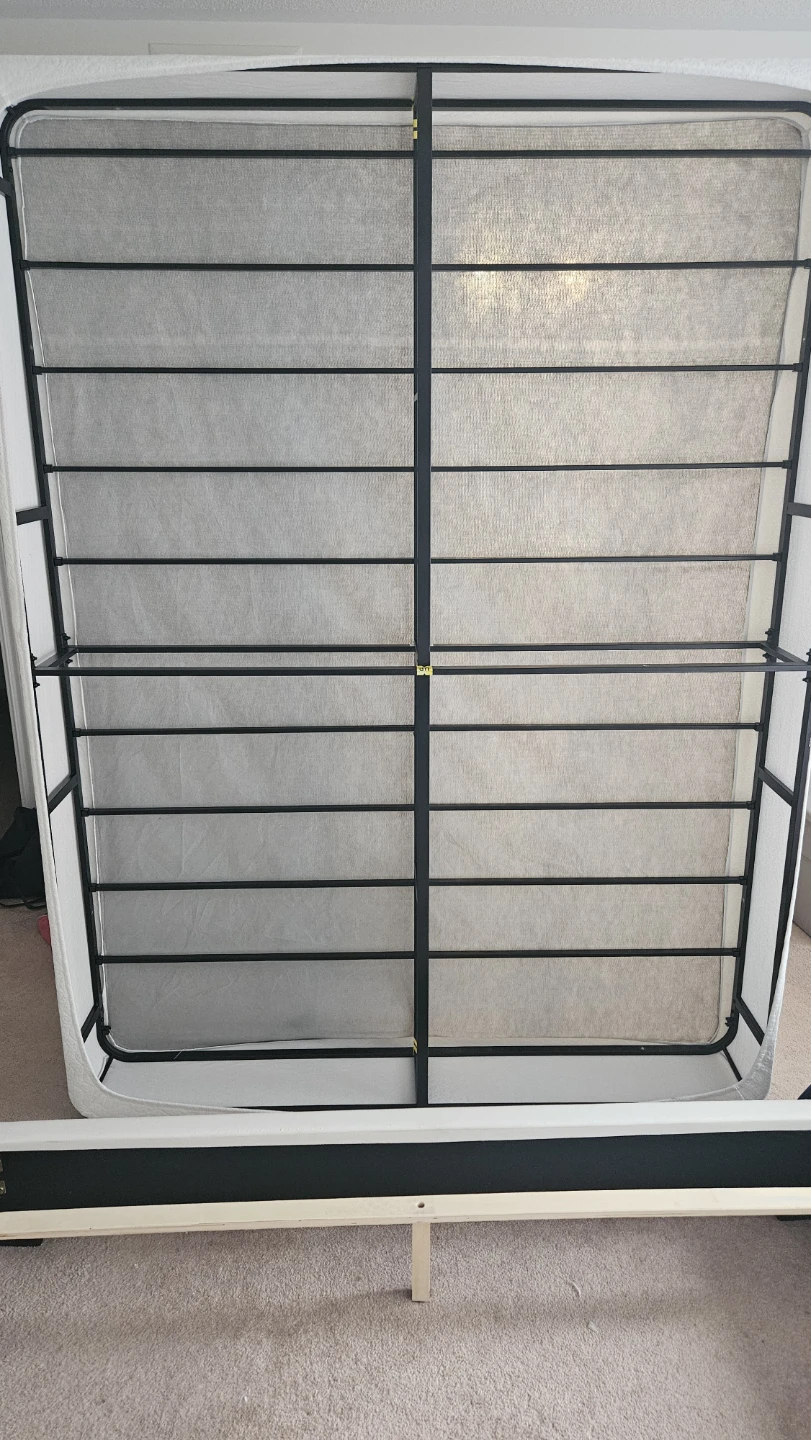 White Upholstered Headboard Bed Frame - photo 4