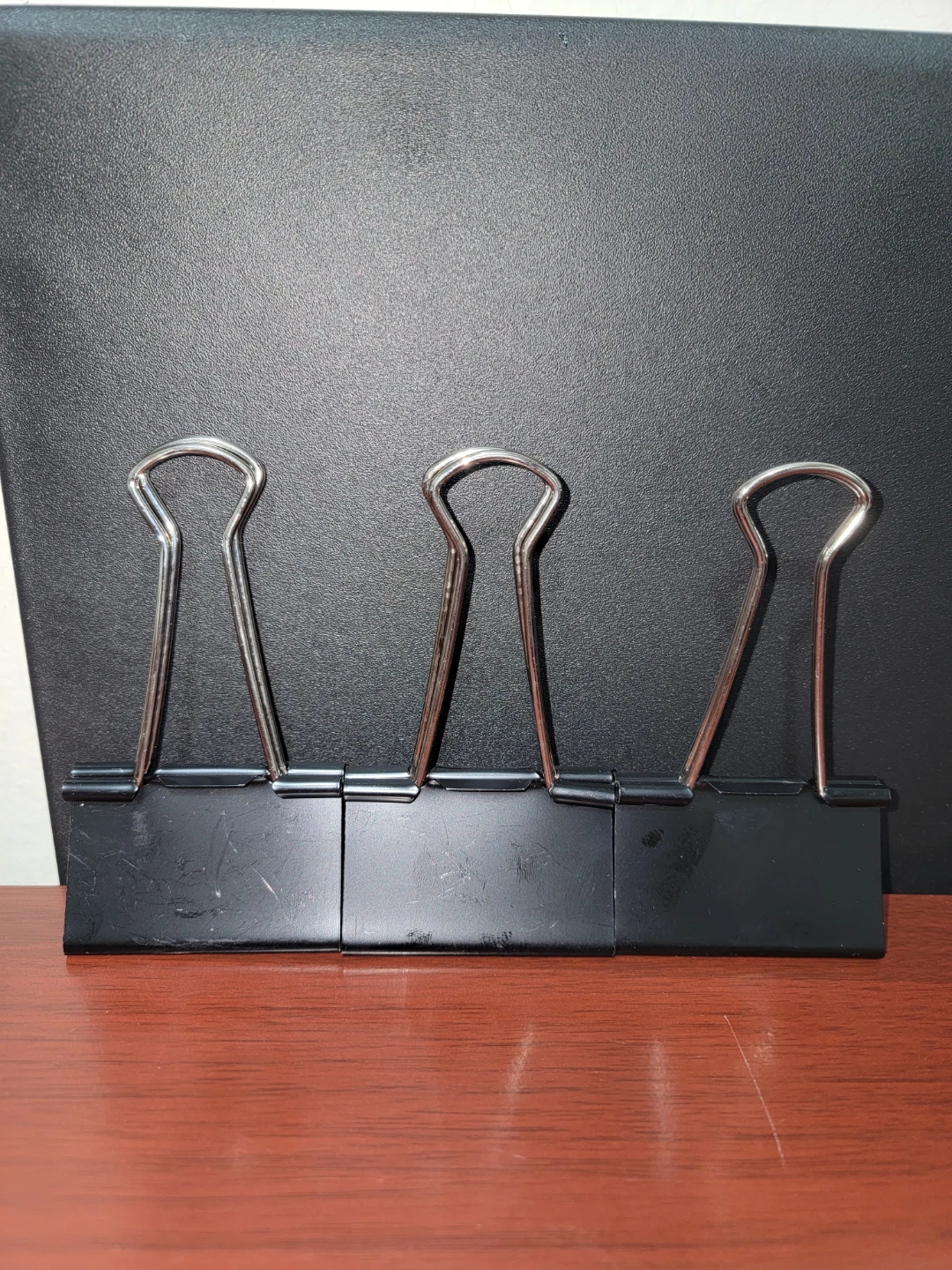 Set of 3 Black Binder Clips