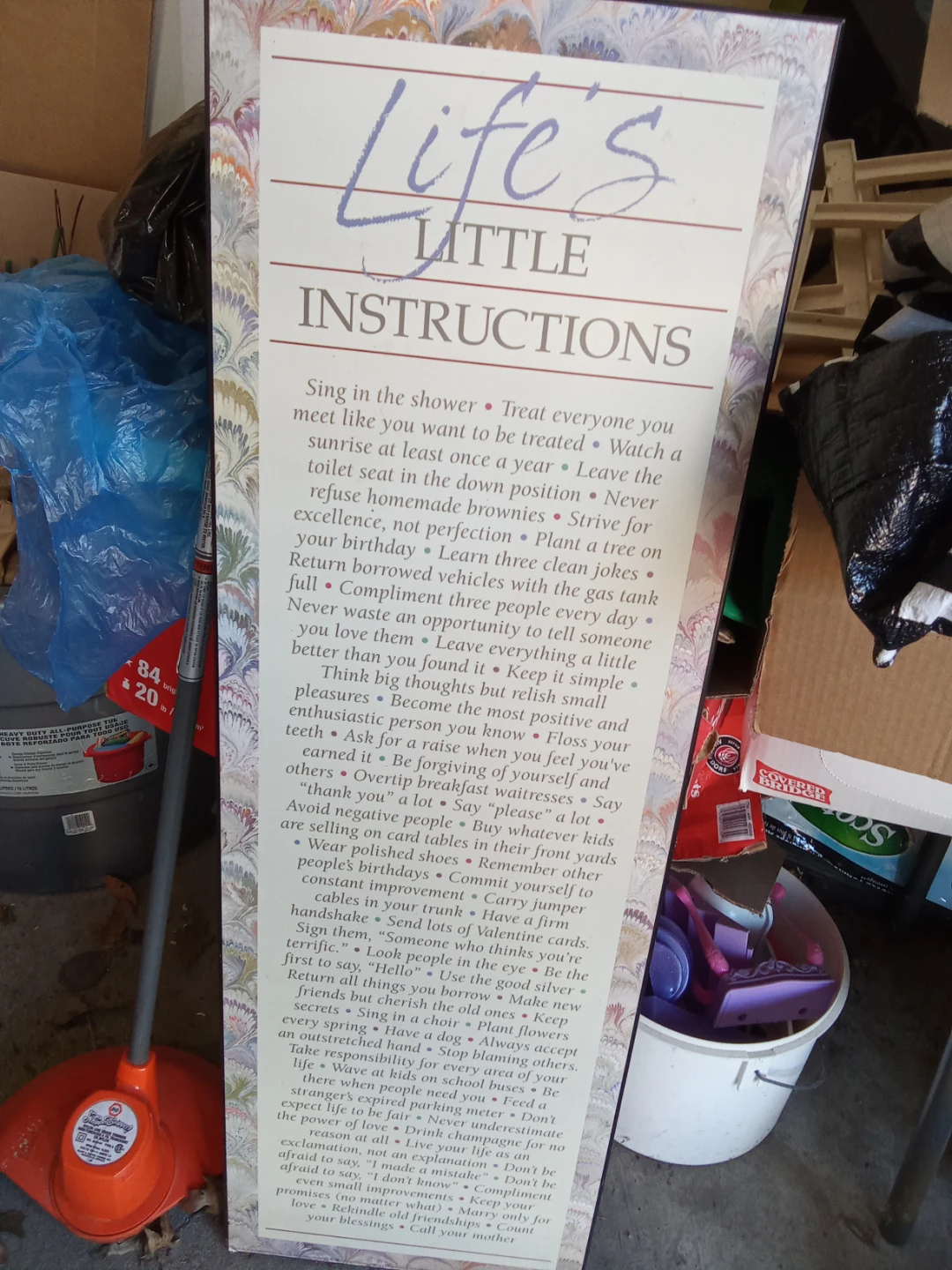 Life's Little Instructions Wall Art