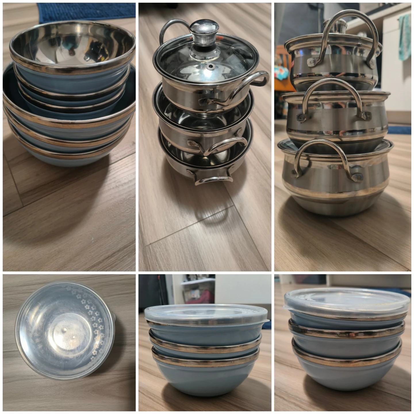 Stainless Steel Pot and Bowl Set