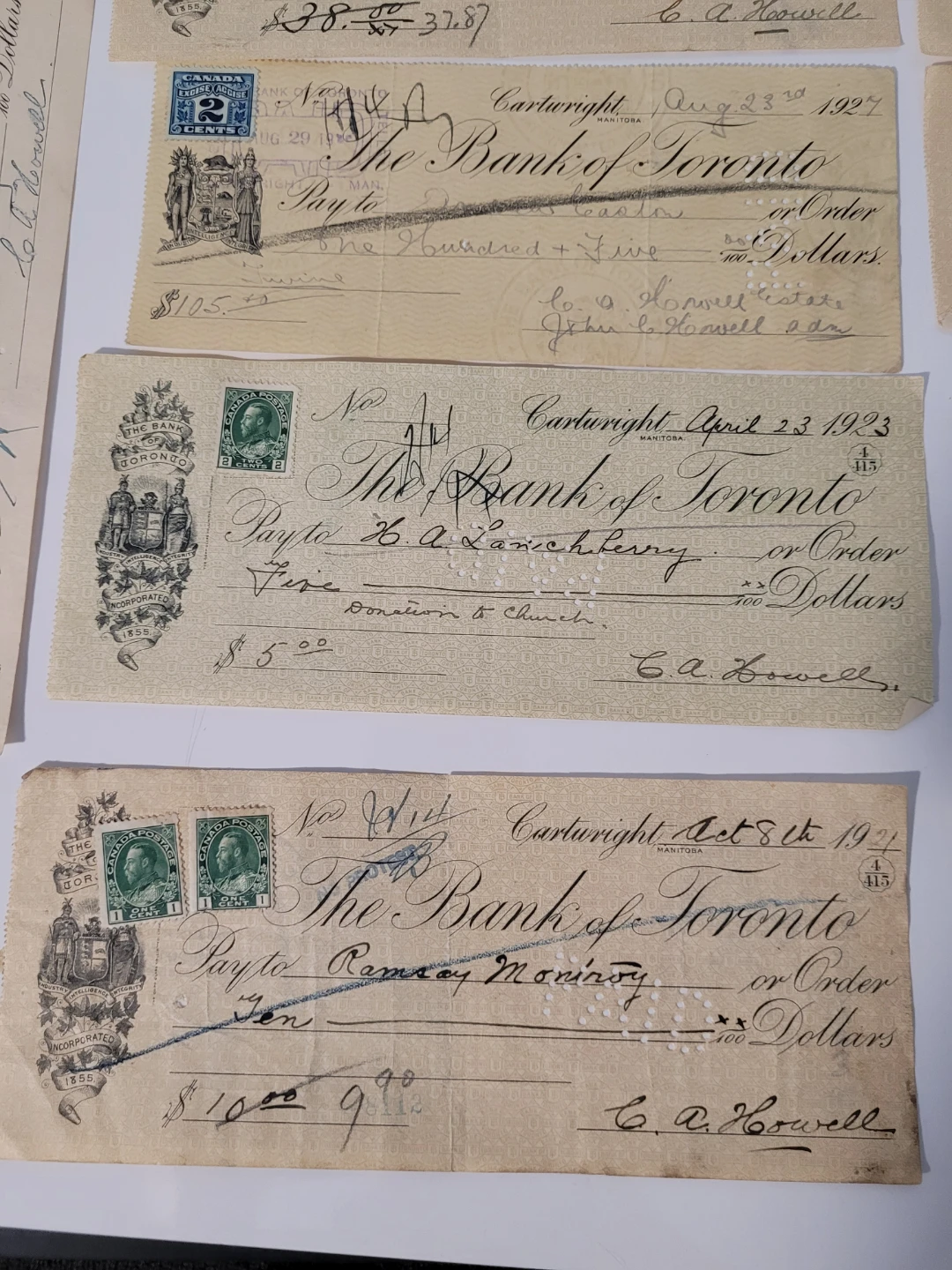 Collection of Antique Bank of Toronto Cheques - photo 4