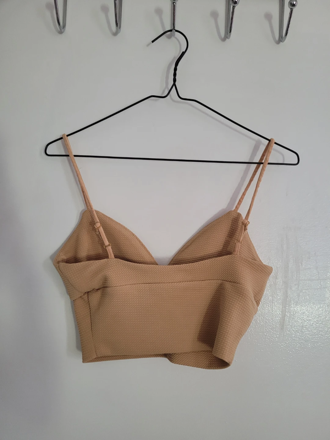 Women's Tan Textured Crop Top - photo 2