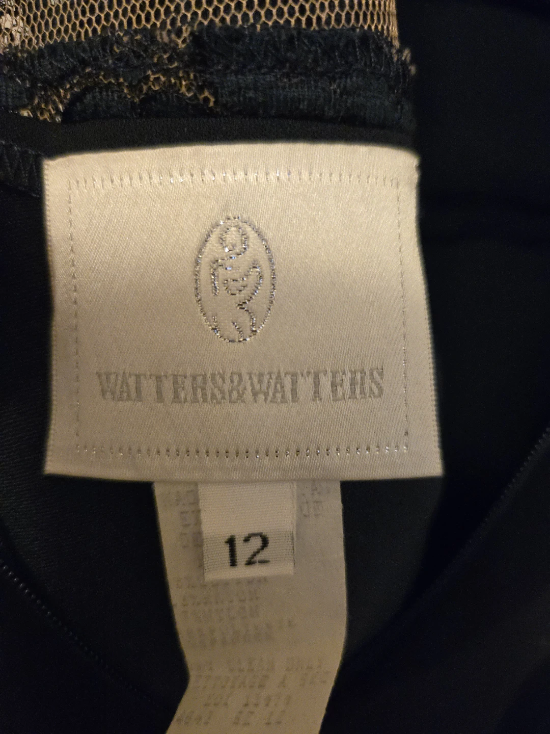Watters & Watters Navy Lace Dress Size 12 - photo 5