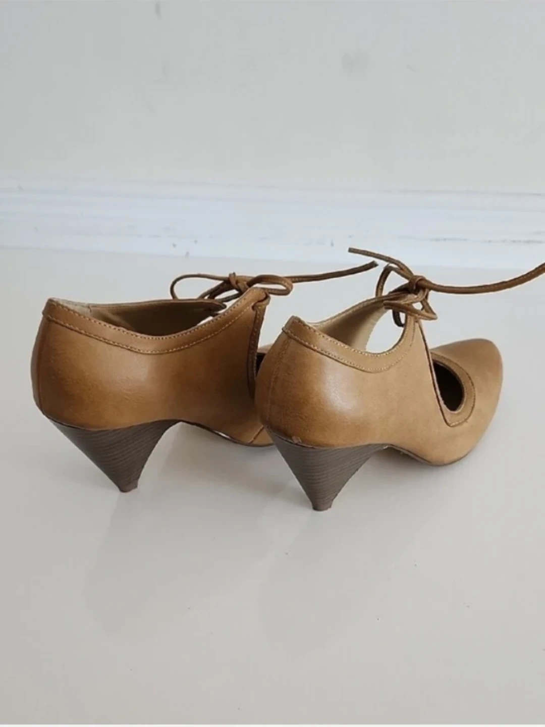 Call It Spring Tan Bow Strap Pointed-Toe Heels - photo 4
