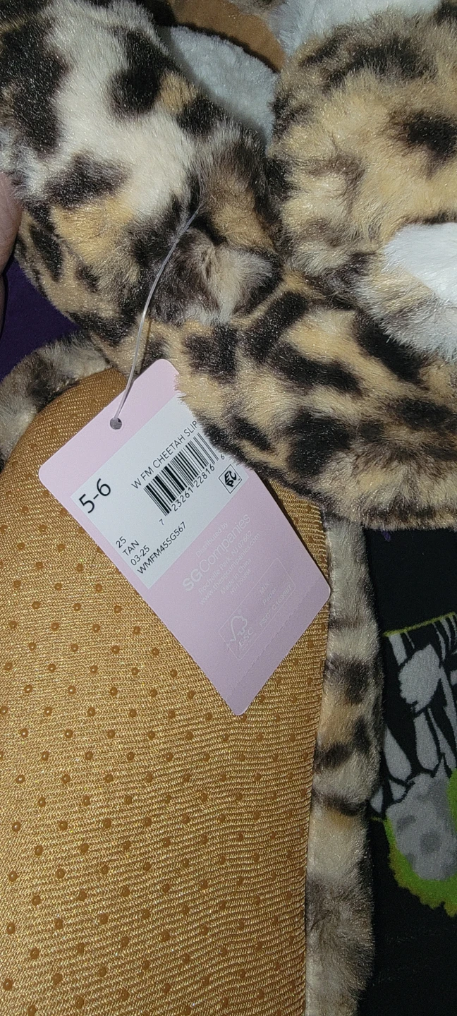 Warm Cheetah Slippers Size 5-6 - photo 4