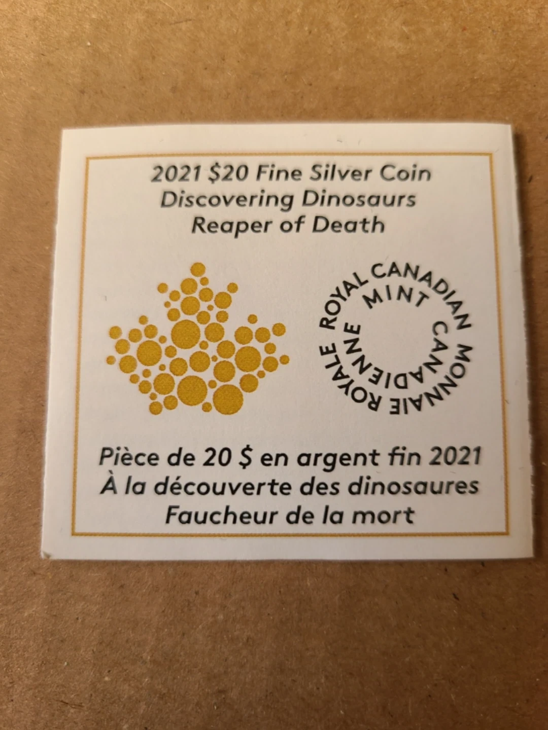 2021 1 oz Silver Coin - Discovering Dinosaurs Reaper of Death - photo 4