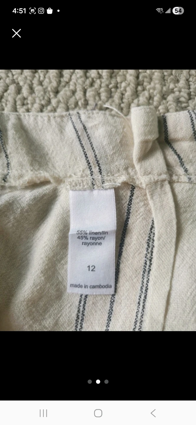 maurices Striped Linen Blend Skirt - Size 12 - photo 4