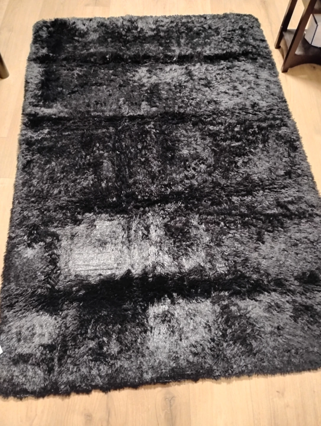 Black Shag Area Rug for Living Room / Bedroom - photo 2