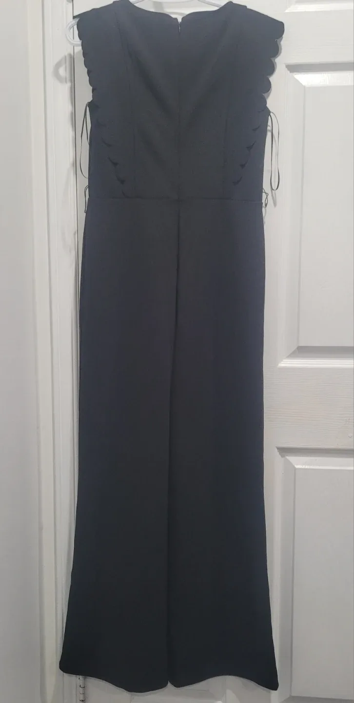 Black Scalloped Jumpsuit - photo 2