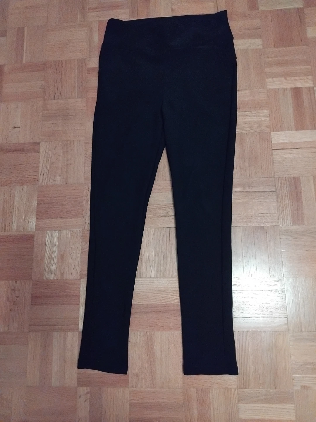 Black stretch slim pants