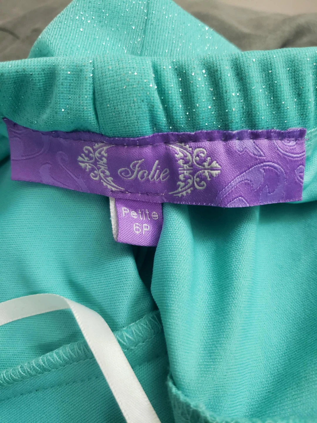 Jolie Teal Strapless Sparkle Dress Petite 6P - photo 3