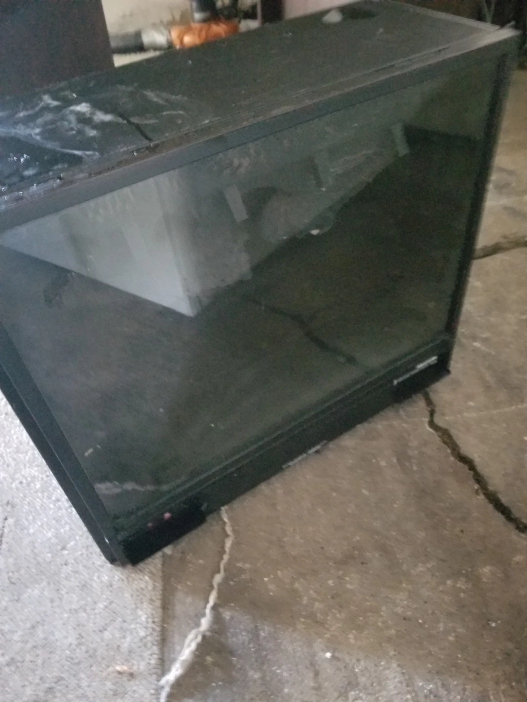 Wooden Media Console with Glass Doors - photo 4