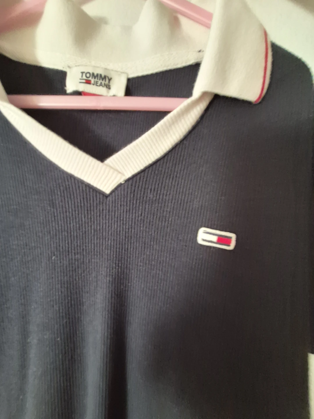 Tommy Jeans V-Neck Ribbed Dress