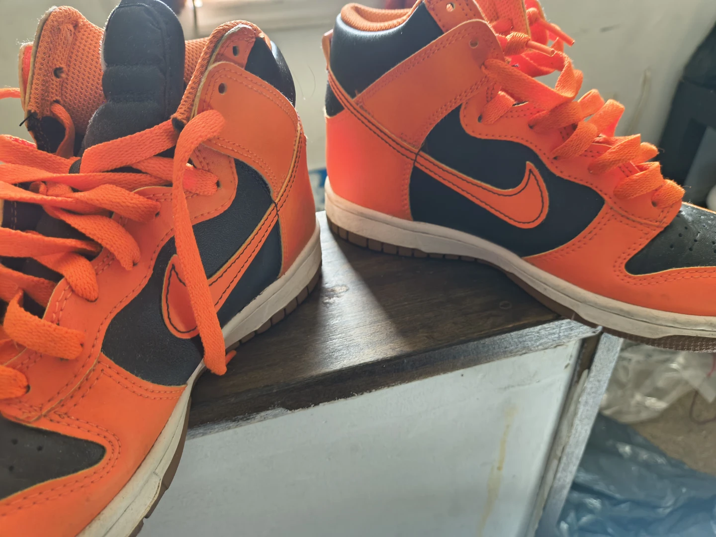 Nike Dunk High Orange Black Sneakers - photo 4
