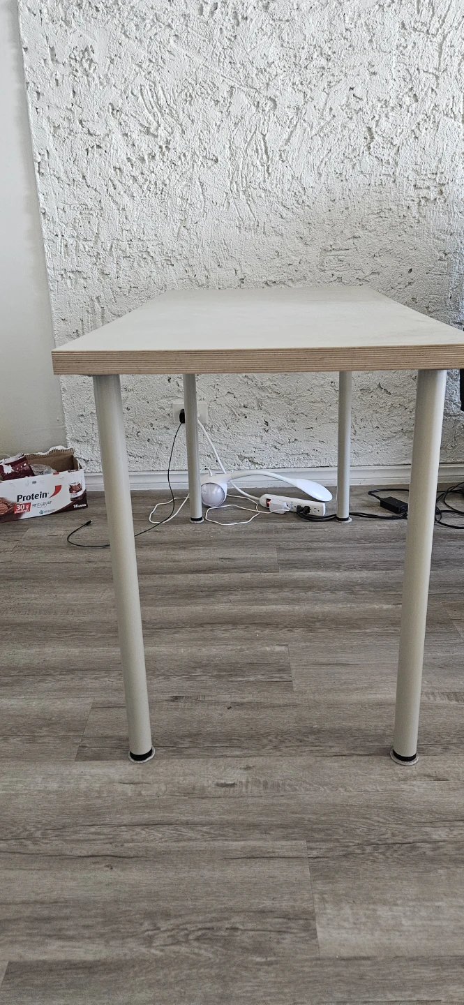 White Desk with Metal Legs - photo 2
