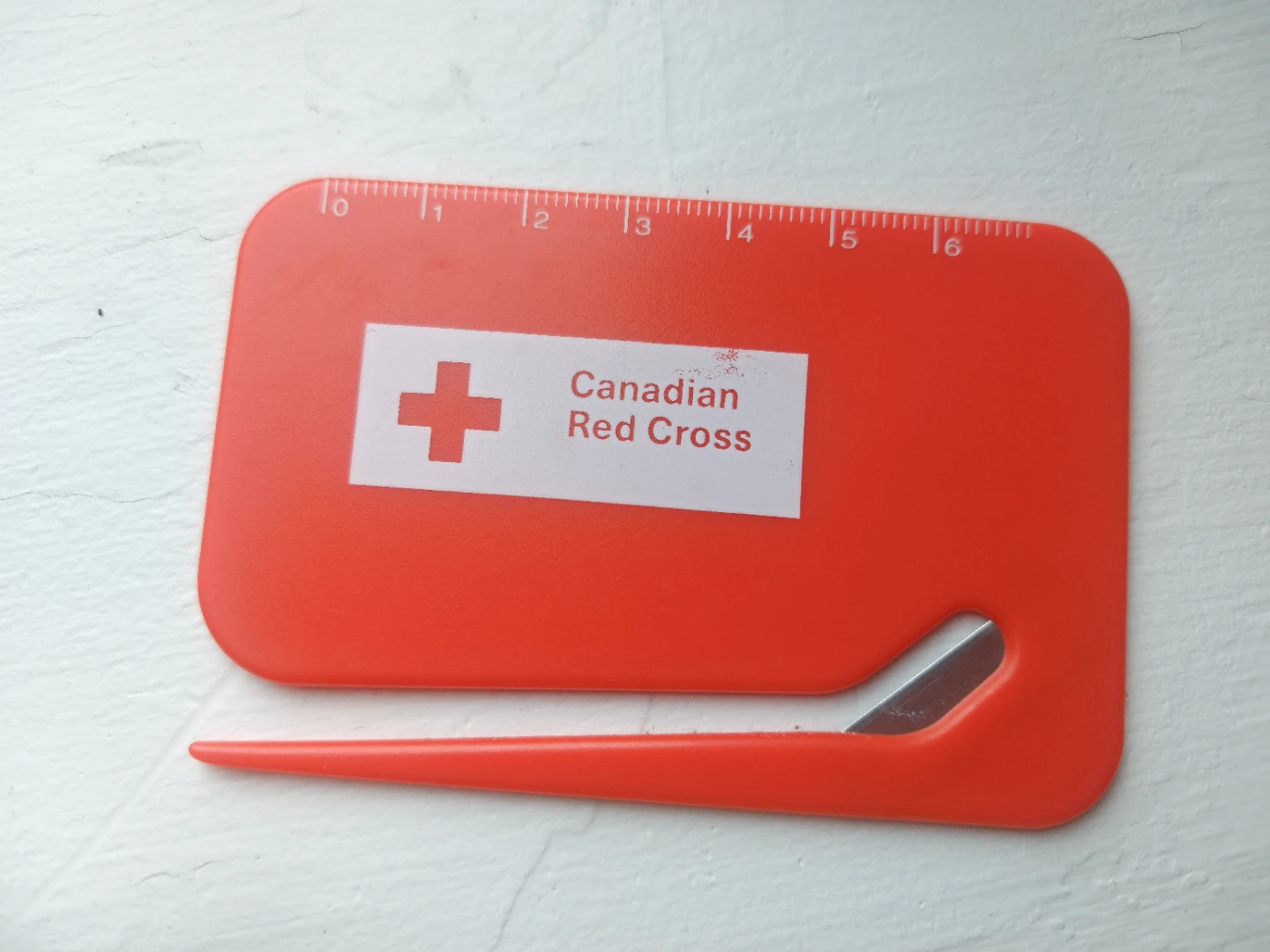 Canadian Red Cross Letter Opener with Ruler