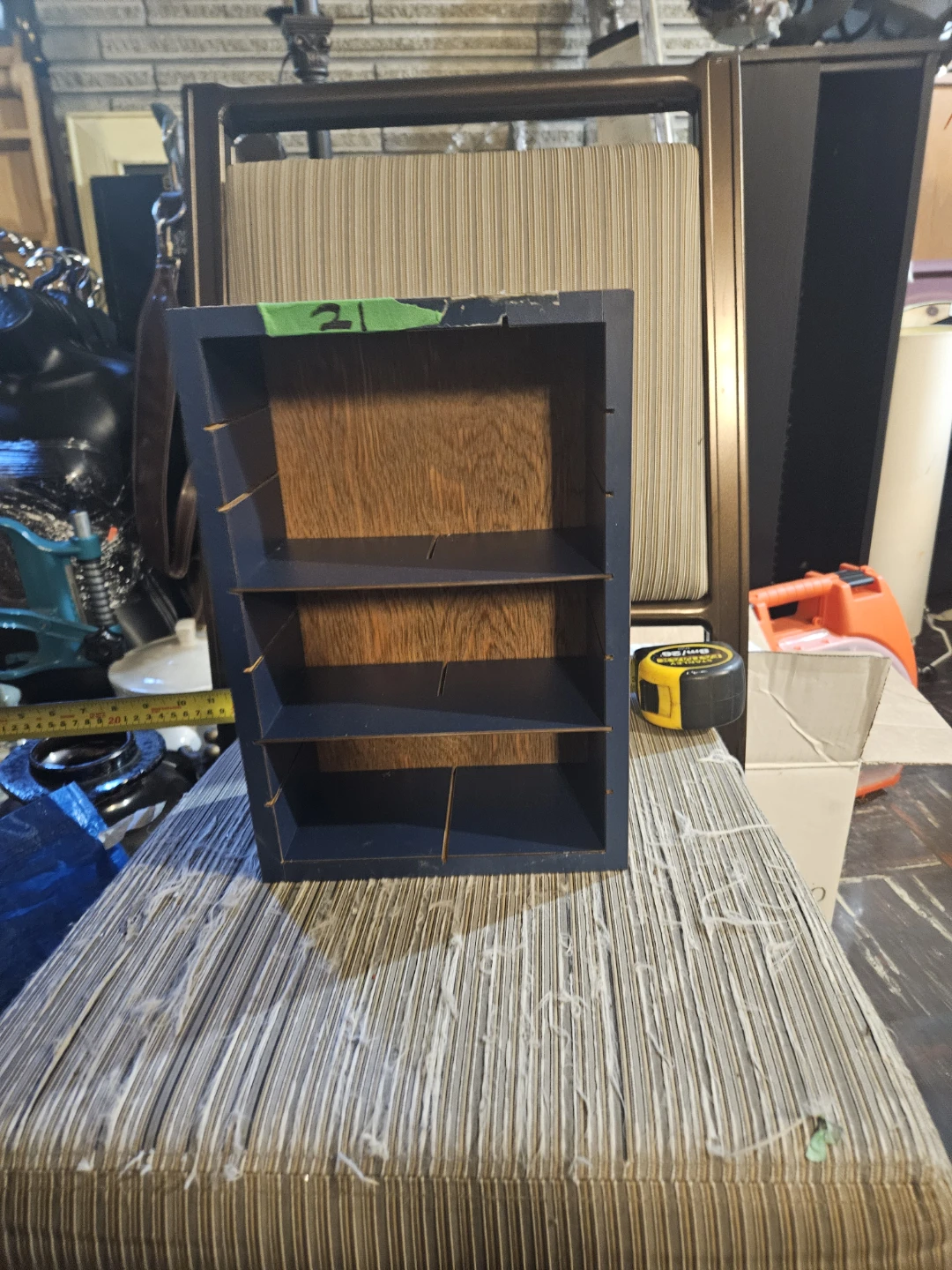 Blue Wooden Shelf Unit - photo 2