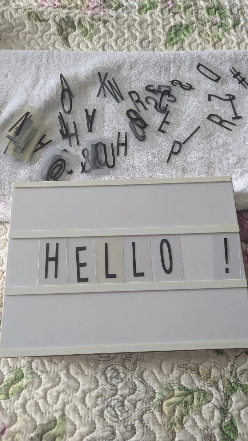 LED Lightbox with Letters