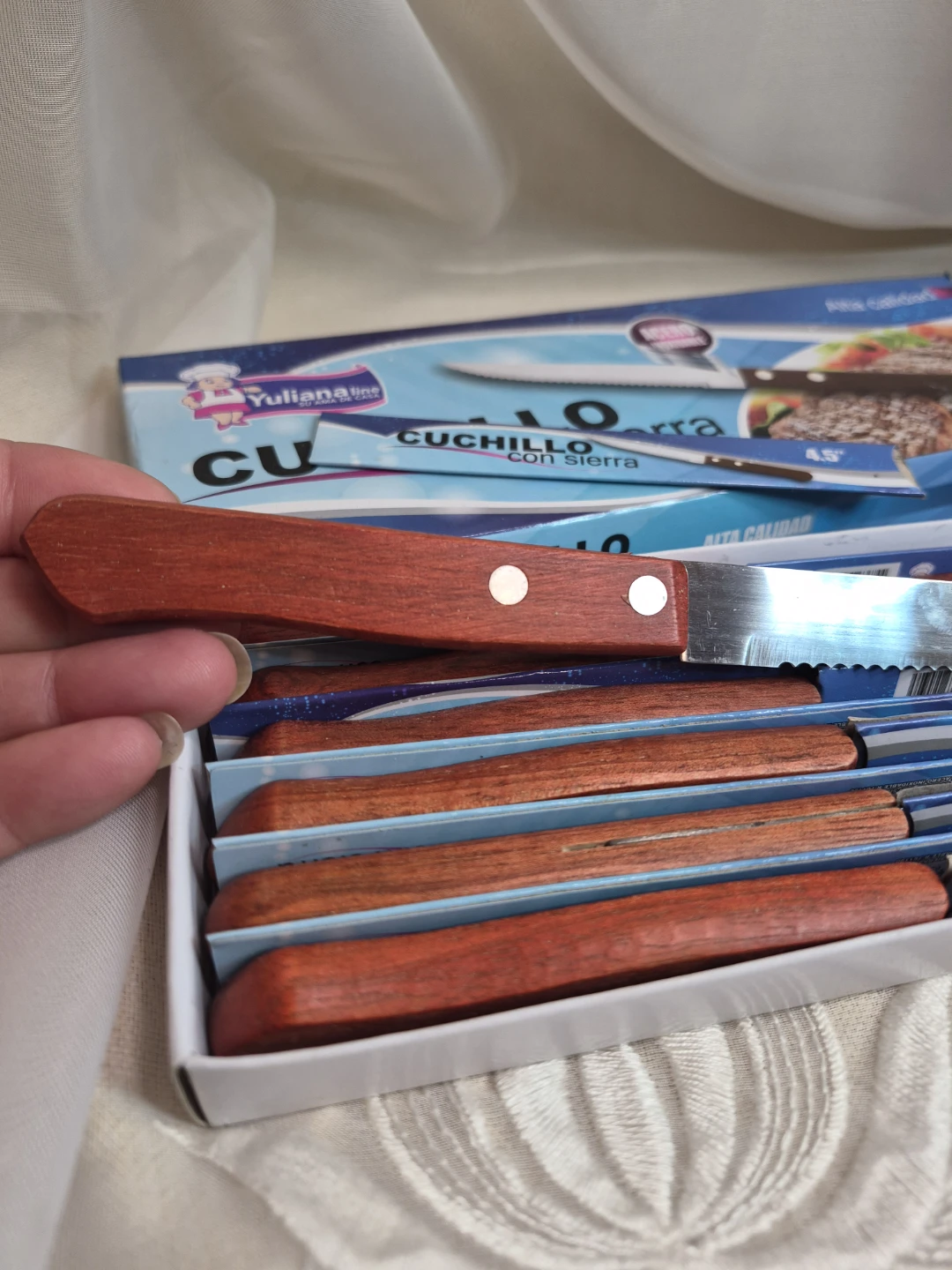 Yuliana Line Brand Knife Set of 12 Serrated Stainles... - photo 2