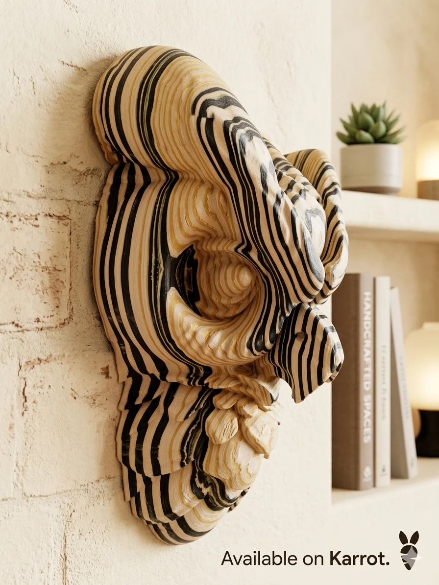 ​🎨 One-of-a-One Topographic Owl Wall Art - Made in Gastown - photo 2