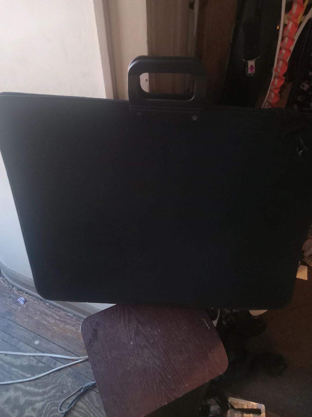 Black Folio Case with Handle