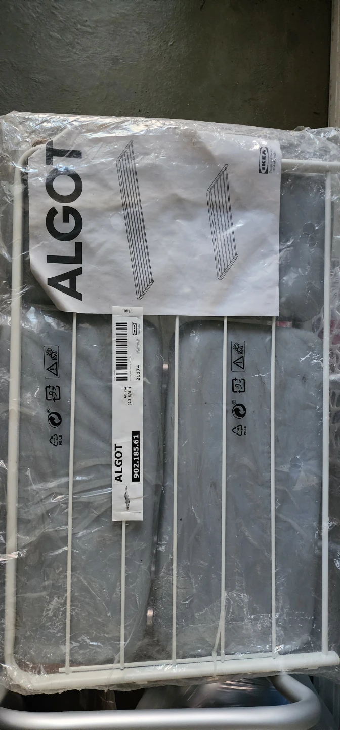 IKEA ALGOT White Wire Shelf Unit