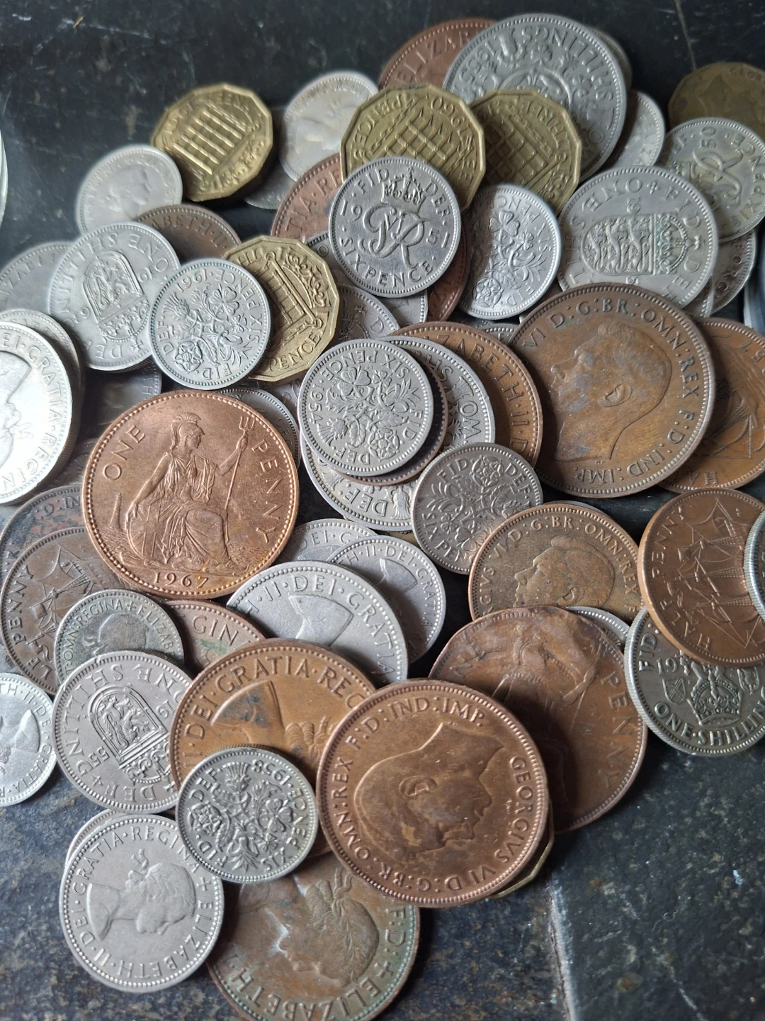 Collection of 1930s to 1960s UK coins