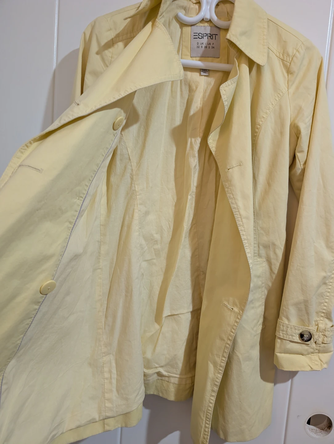 Esprit Yellow Double-Breasted Trench Coat - photo 4