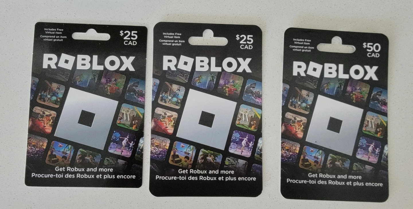 Roblox Gift Cards - $25 CAD and $50 CAD