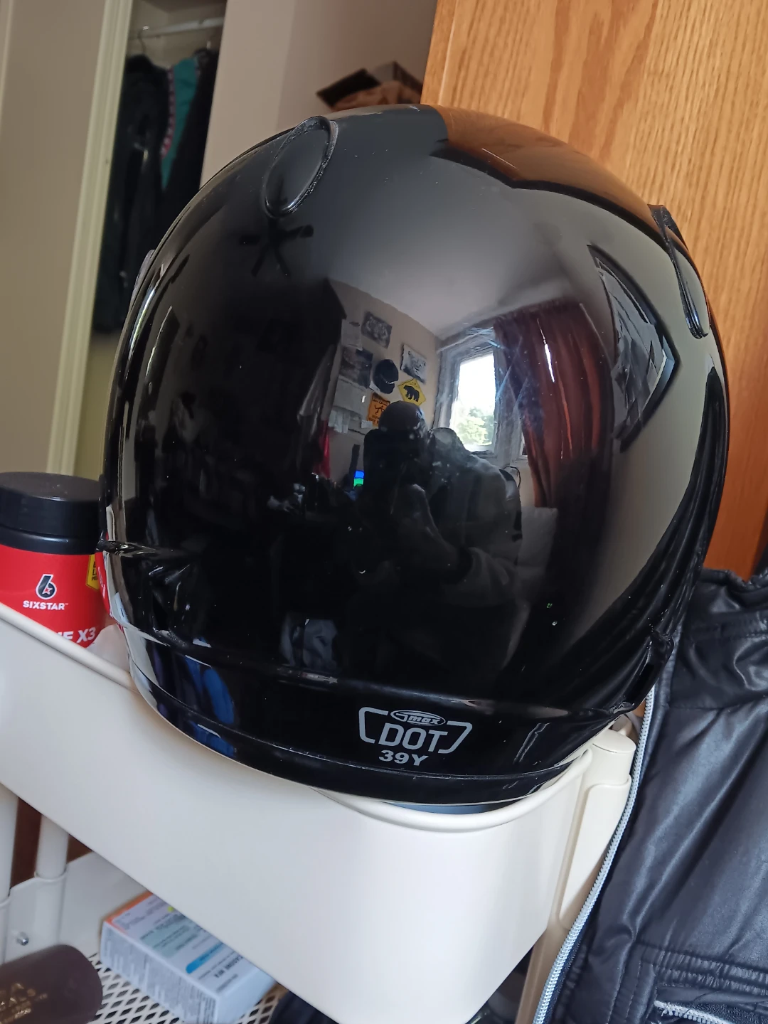 Black Full Face Motorcycle Helmet - photo 2