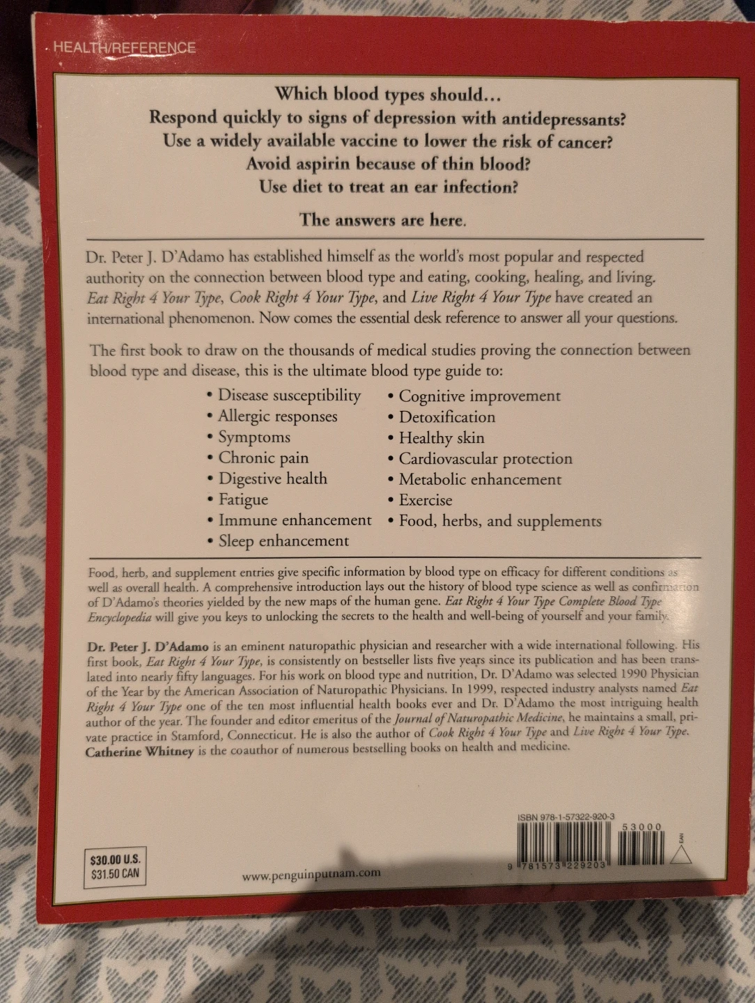 Eat Right 4 Your Type Complete Blood Type - photo 2