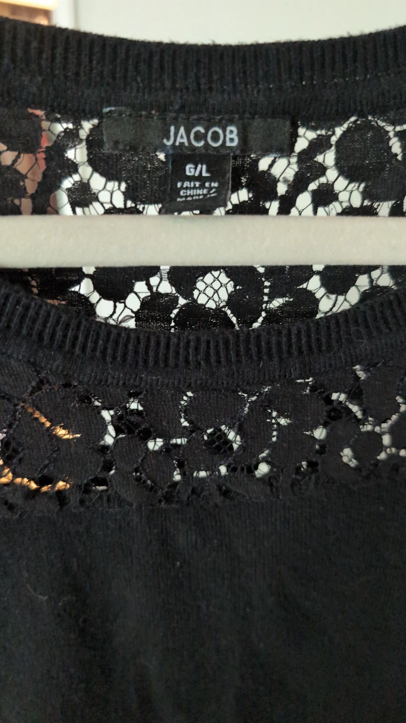 Jacob Black Sweater with Lace Detail - G/L - photo 3