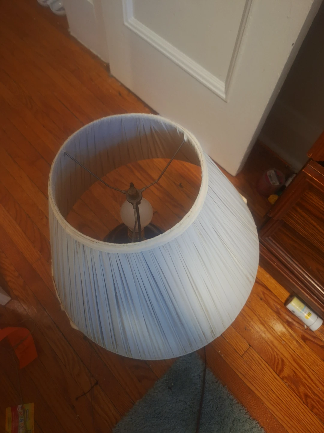 Table Lamp with White Pleated Shade - photo 2