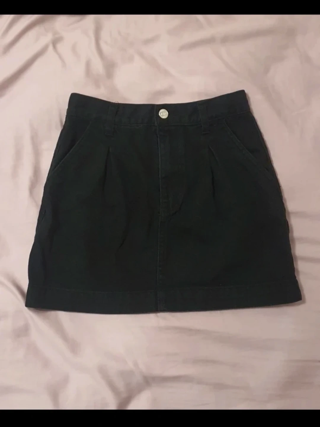 High Waist Mini Black Skirt
